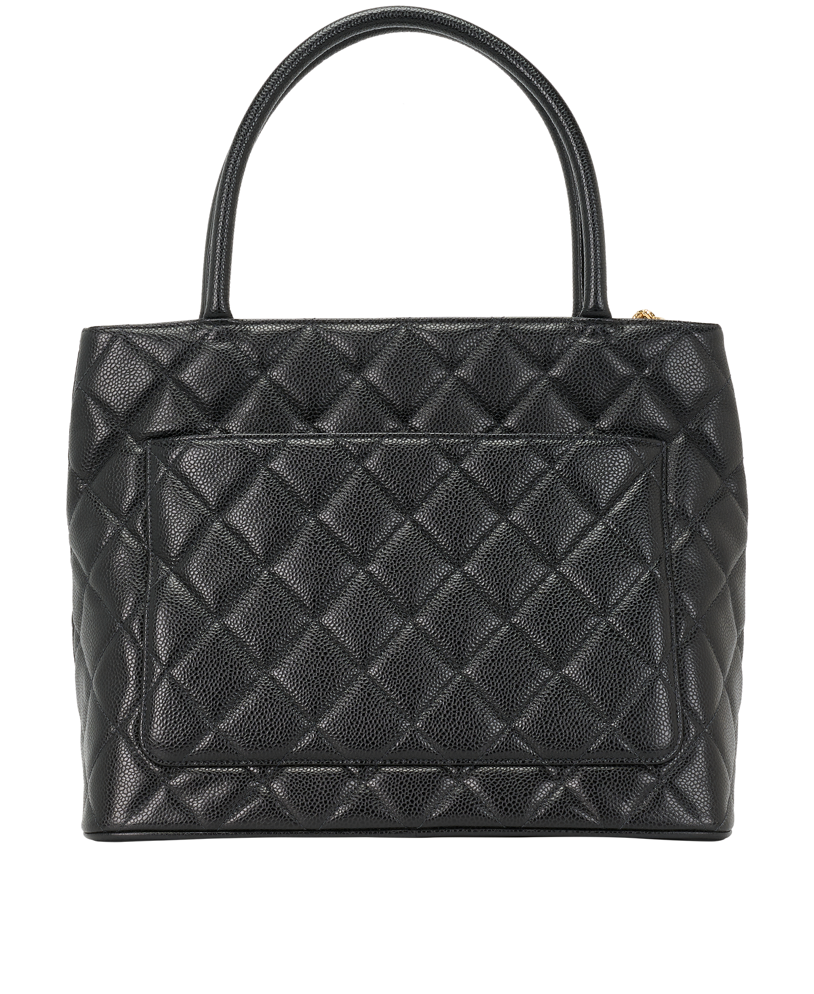 CC Medallion Tote, &pound;2,100, Handbags, Black, Caviar Leather, Back view